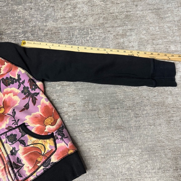 Lucky Brand Vintage Y2K Floral Cropped Sweatshirt Jacket - Picture 8 of 9